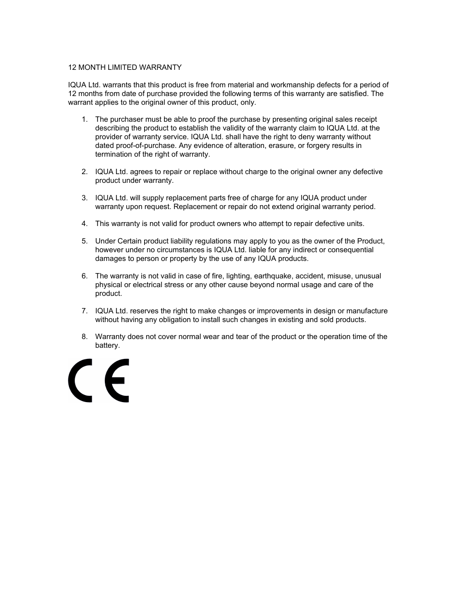 Iqua BHS - 601 User Manual | Page 14 / 14