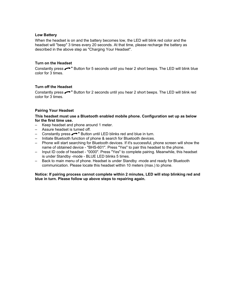 Iqua BHS - 601 User Manual | Page 7 / 14