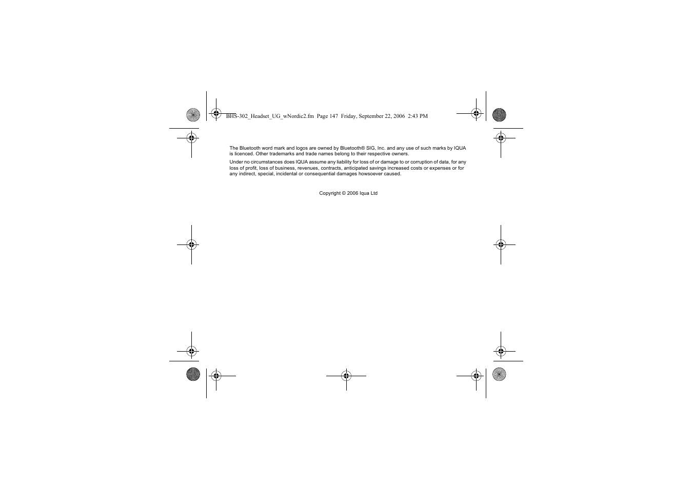 Iqua BHS-302 User Manual | Page 147 / 148