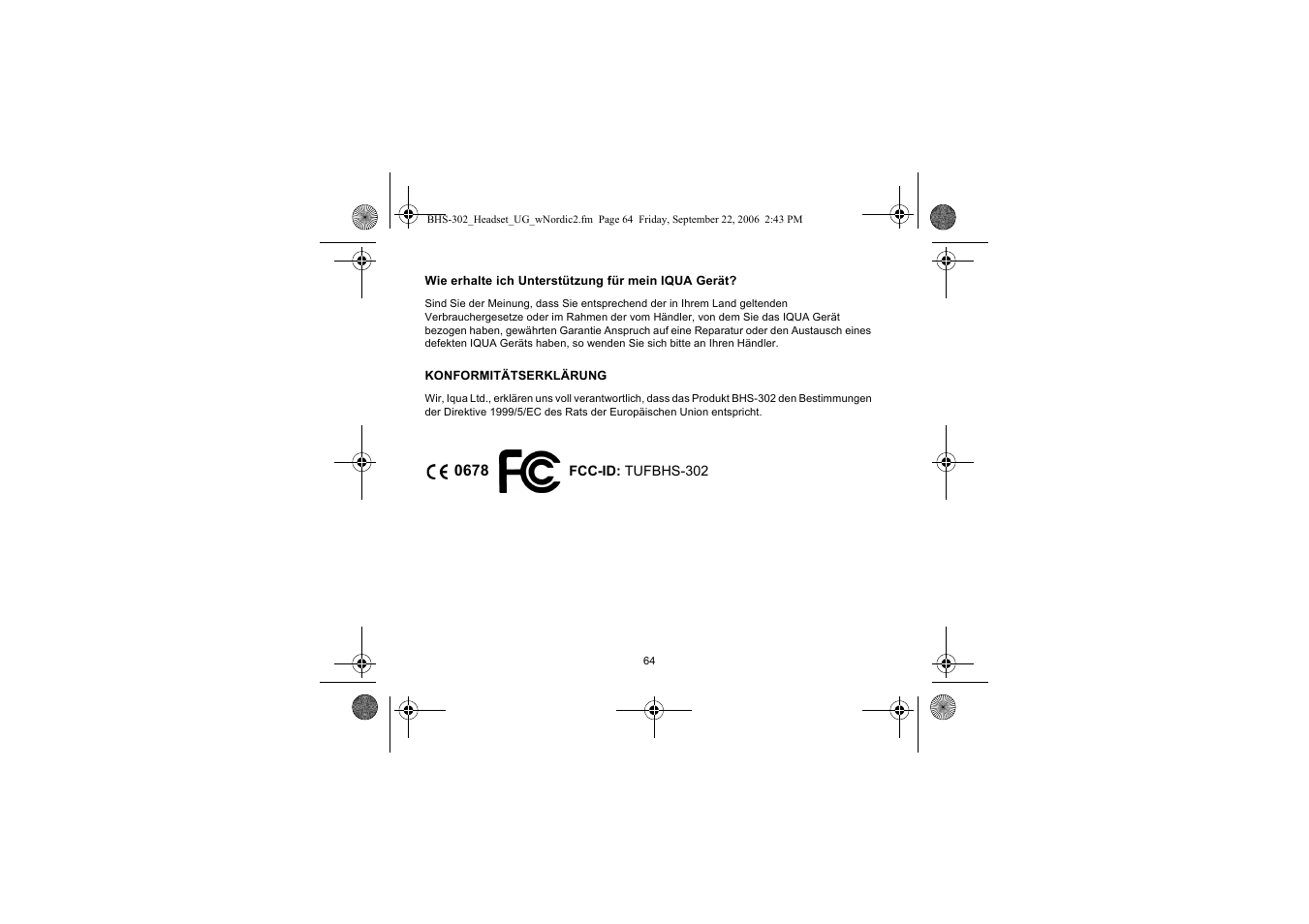 Iqua BHS-302 User Manual | Page 64 / 148