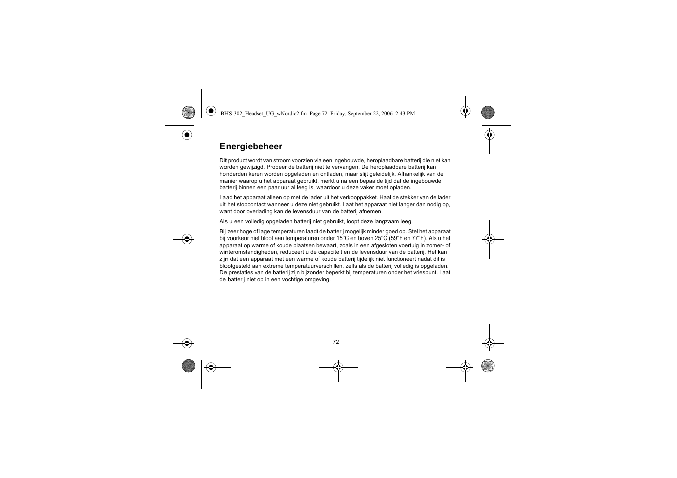 Energiebeheer | Iqua BHS-302 User Manual | Page 72 / 148