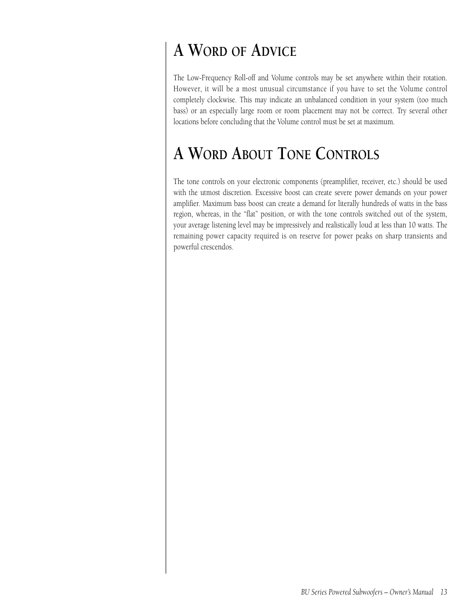 Infinity BU-80 User Manual | Page 13 / 16