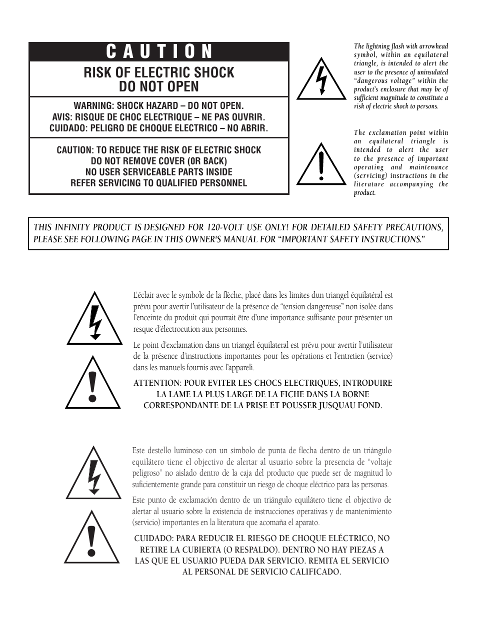 Infinity BU-80 User Manual | Page 2 / 16