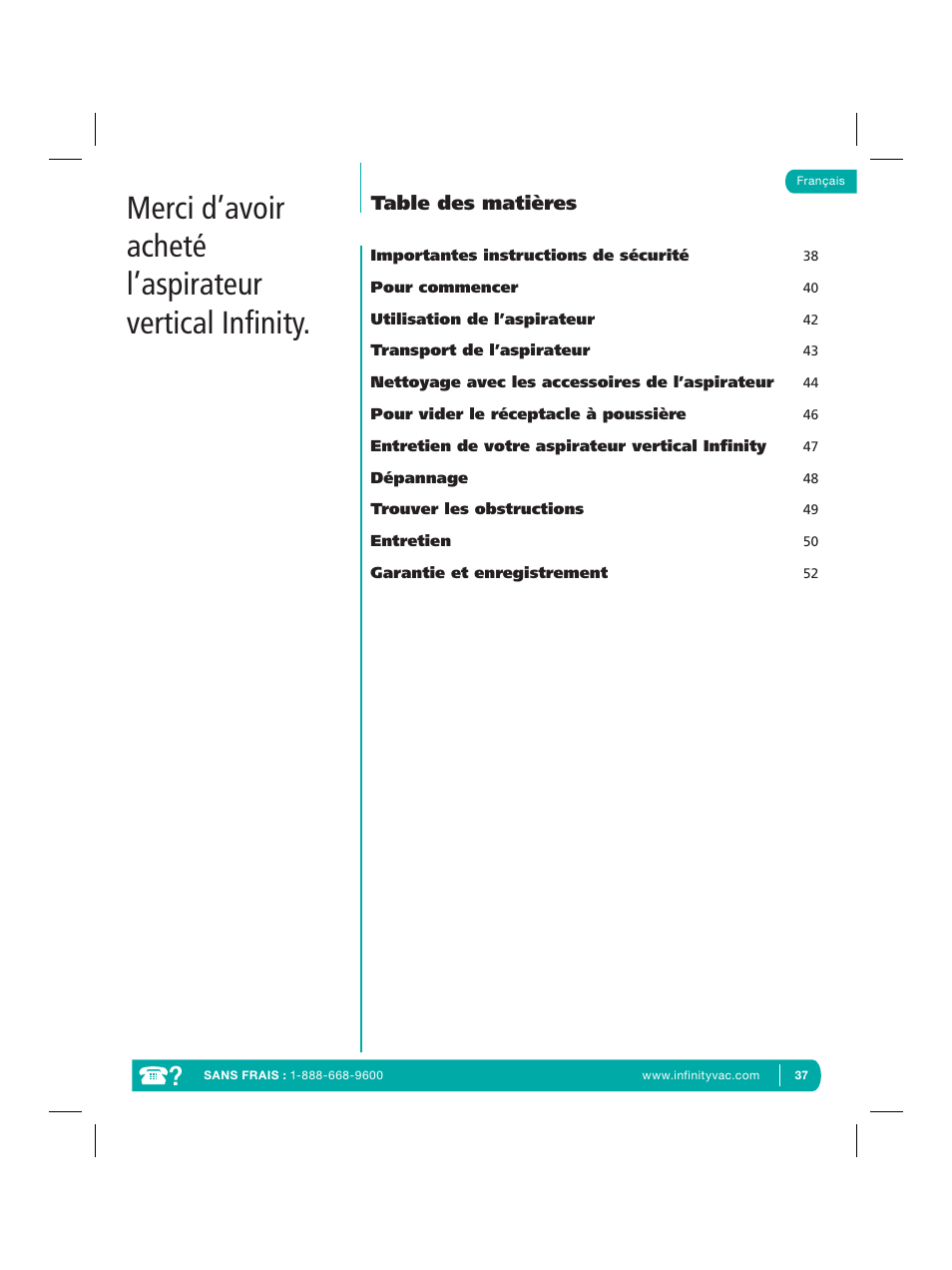 Infinity NV22Q User Manual | Page 39 / 56