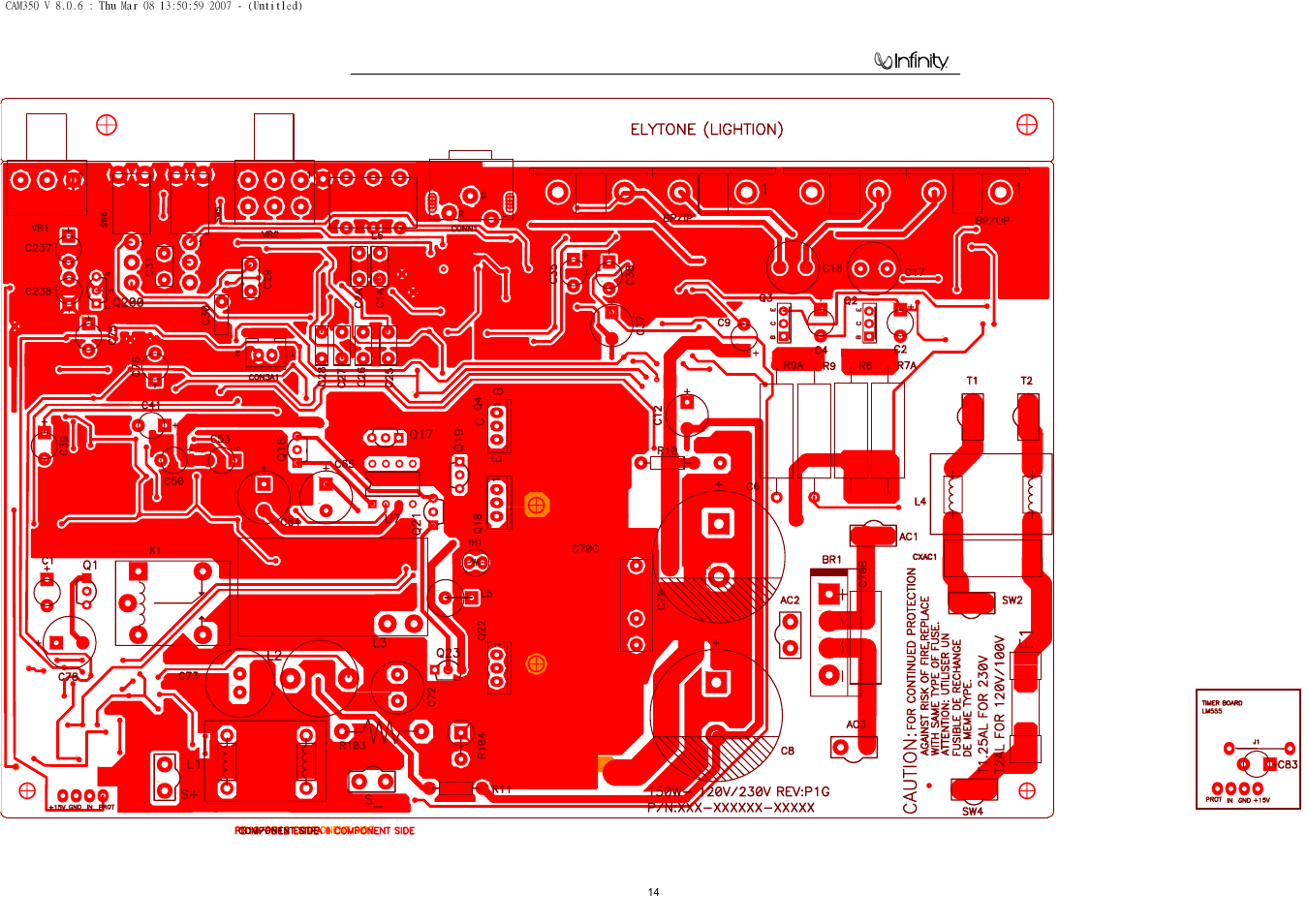 Ps210 pcb drawings.pdf, Pcb drawings | Infinity PS210 User Manual | Page 15 / 19