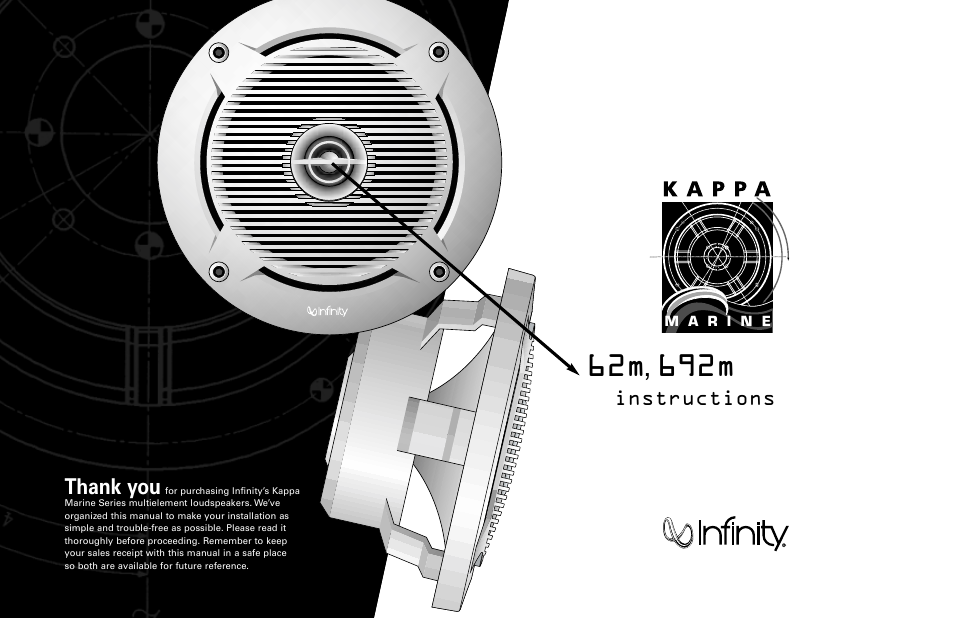 Infinity Kappa Marine Speaker 692m User Manual | 4 pages