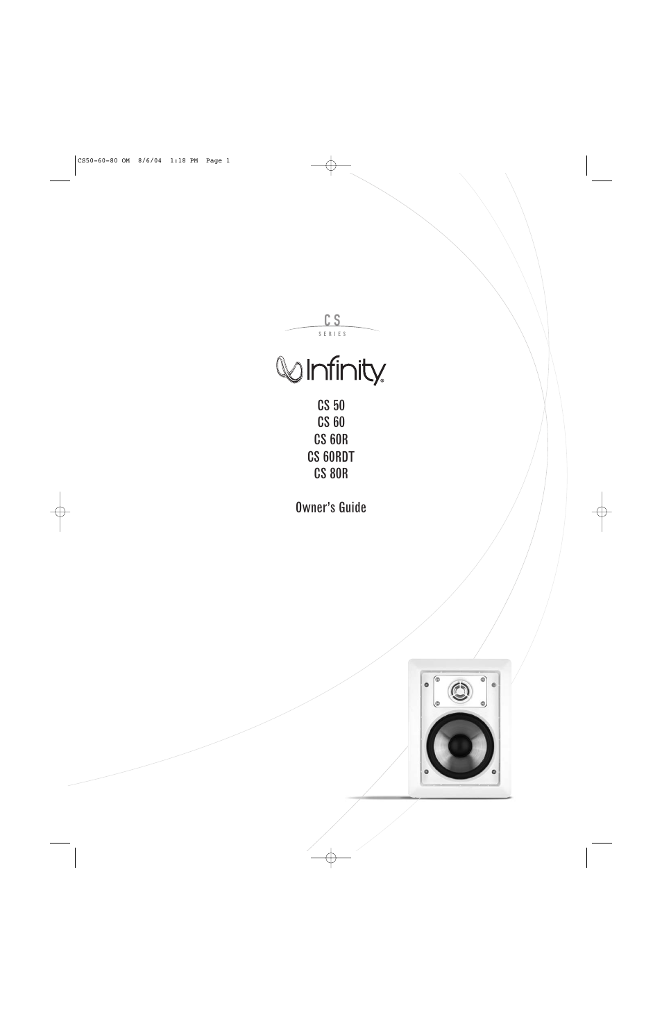 Infinity CS80R User Manual | 8 pages