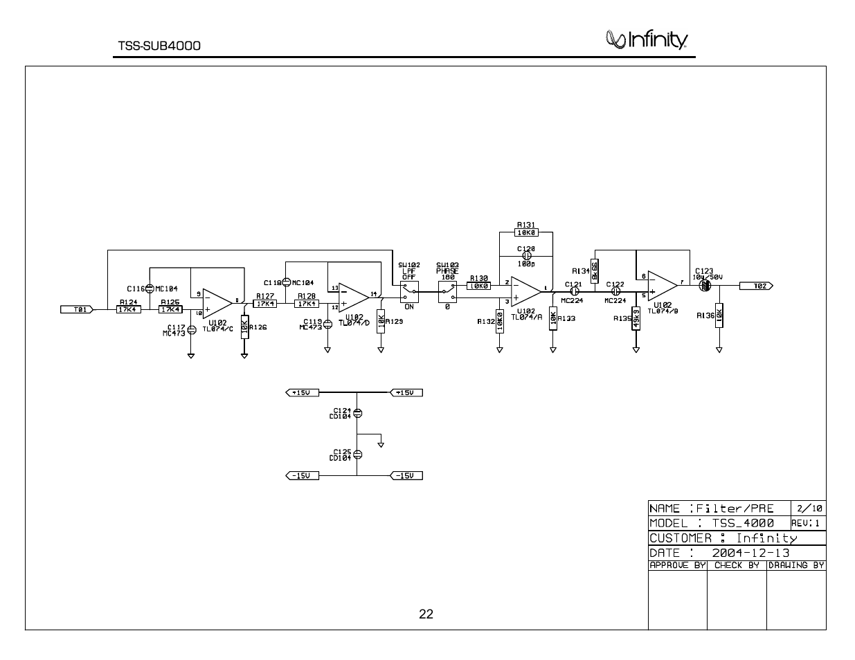 Infinity TSS-SUB4000 User Manual | Page 23 / 32