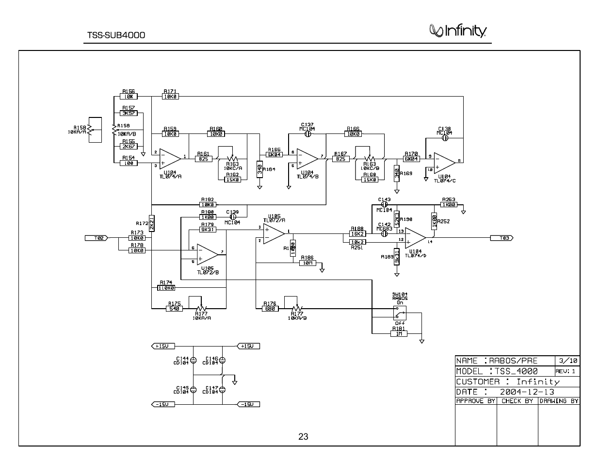 Infinity TSS-SUB4000 User Manual | Page 24 / 32