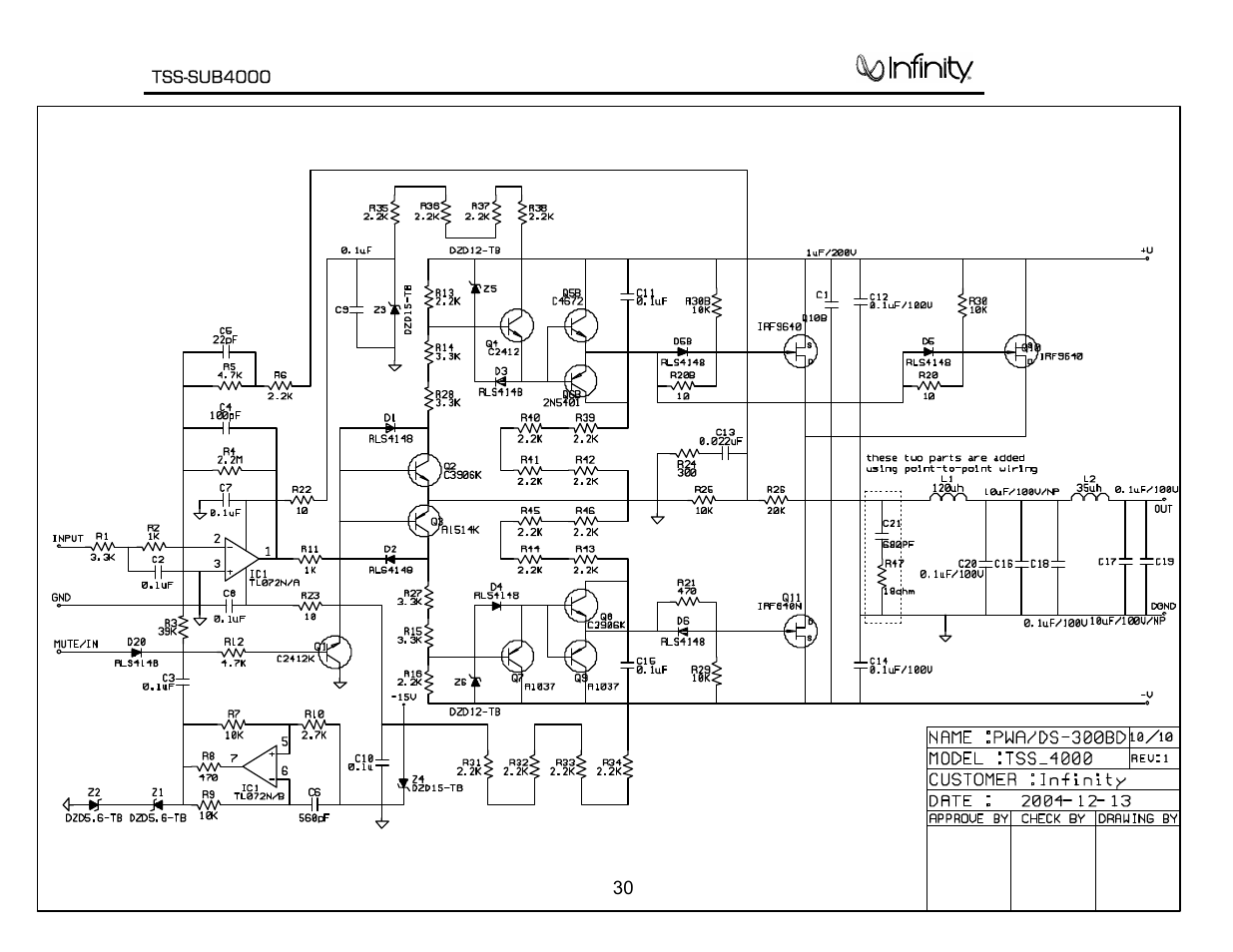Infinity TSS-SUB4000 User Manual | Page 31 / 32