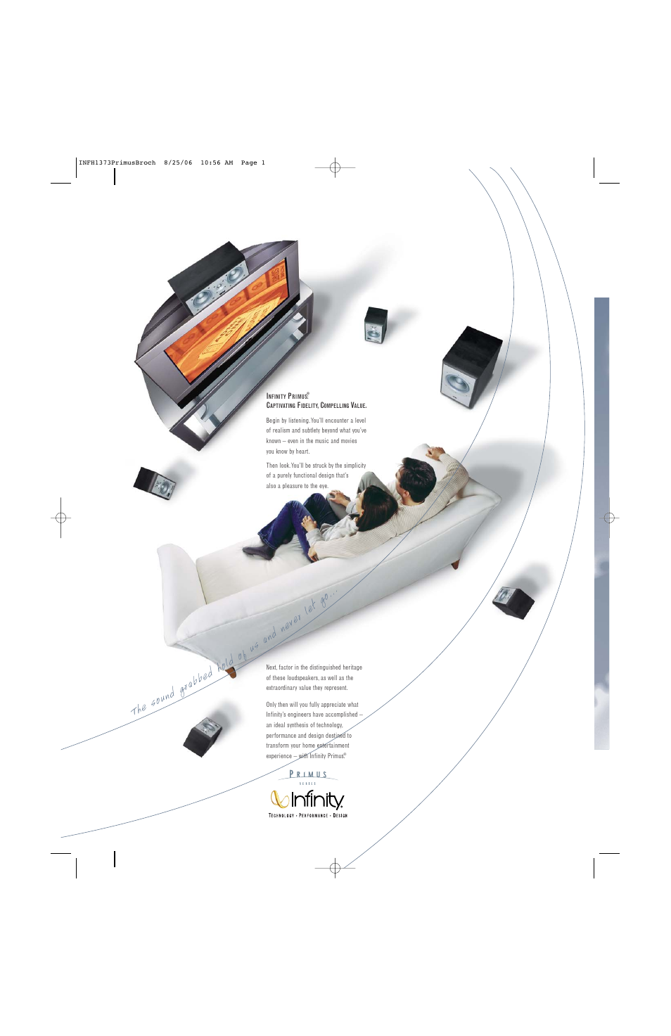 The soun d g rab bed hold of us and nev er let go | Infinity PS212 User Manual | Page 3 / 6