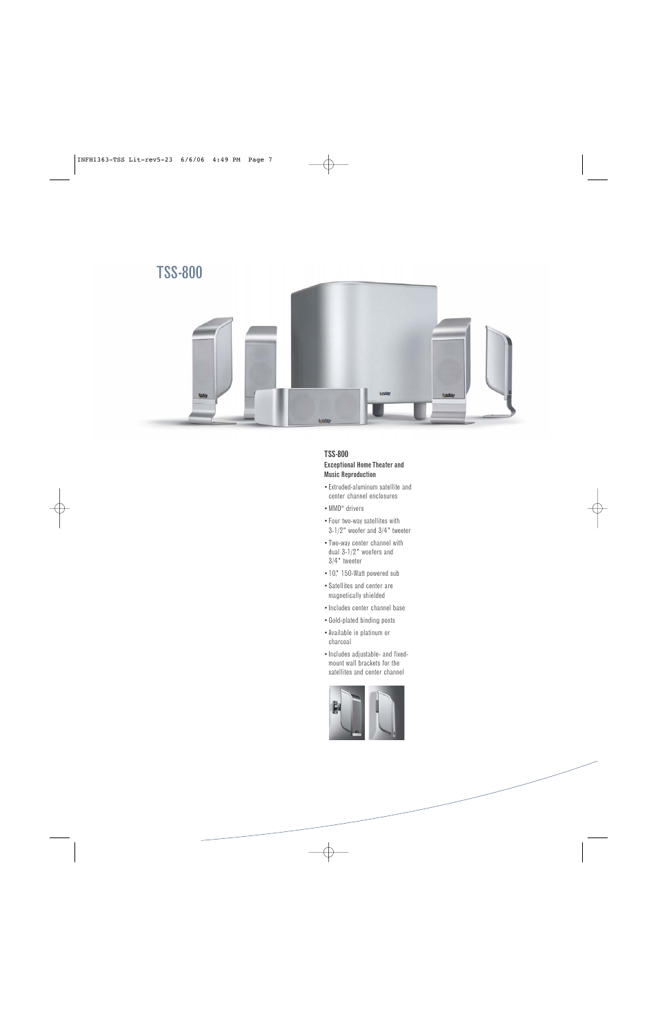 Tss-800 | Infinity TSS-500 User Manual | Page 6 / 8