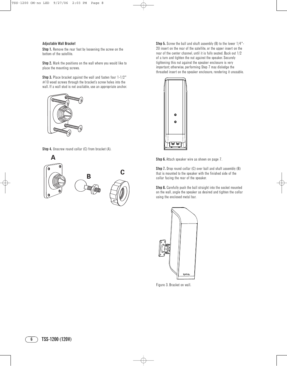 Ab c | Infinity TSS1200 User Manual | Page 6 / 12