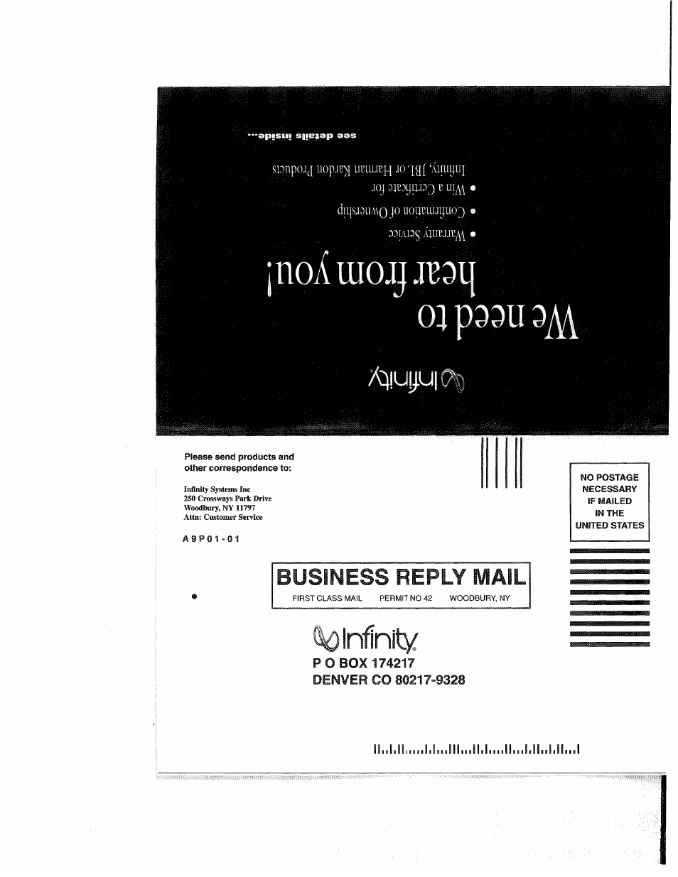 Infinity INTERLUDE 108IL40B User Manual | Page 11 / 11