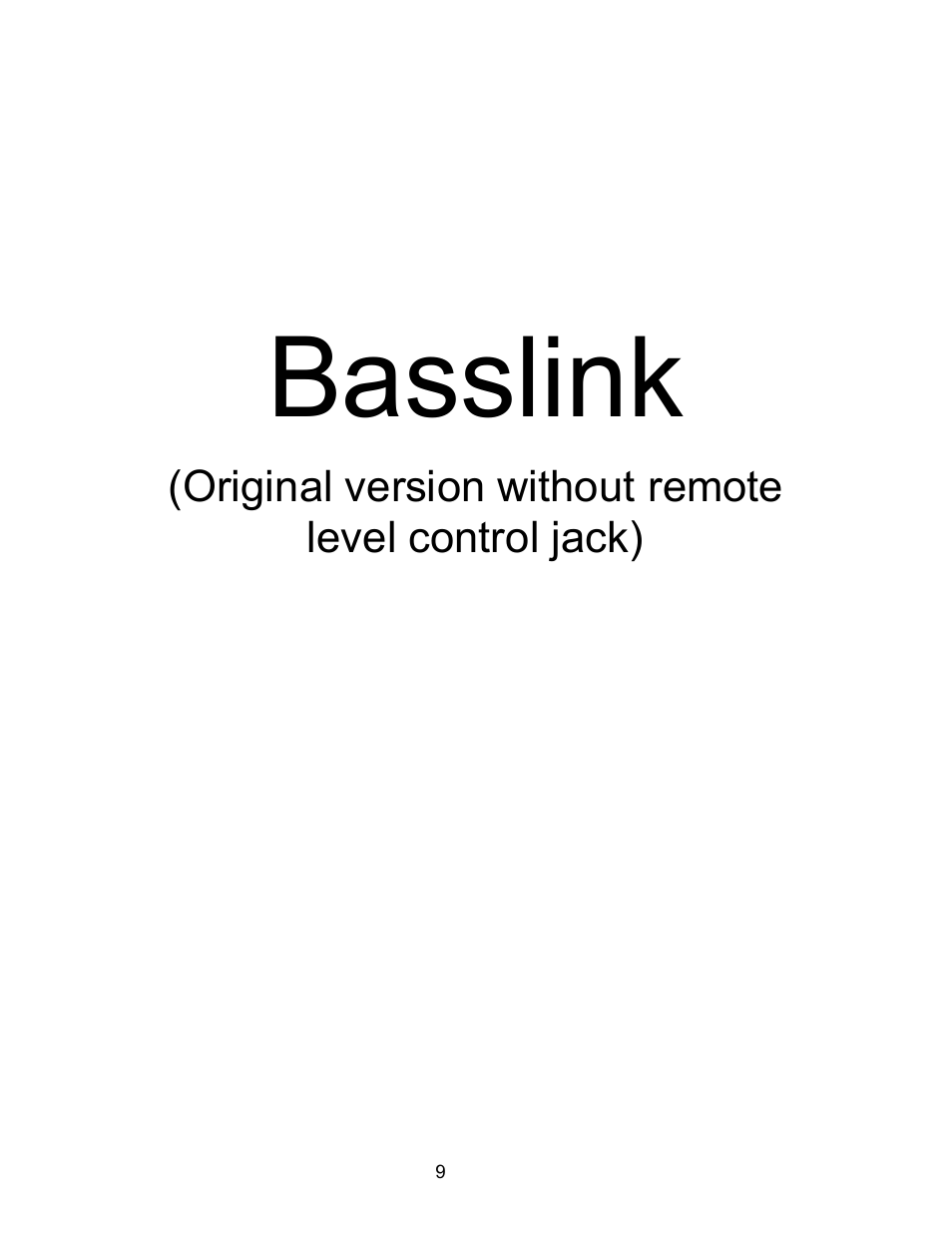 Basslink | Infinity Bass Link User Manual | Page 10 / 56