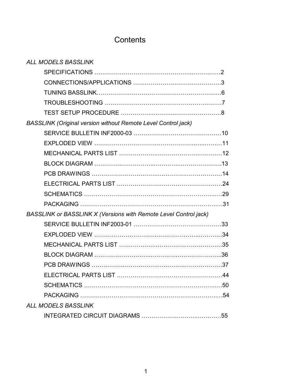 Infinity Bass Link User Manual | Page 2 / 56