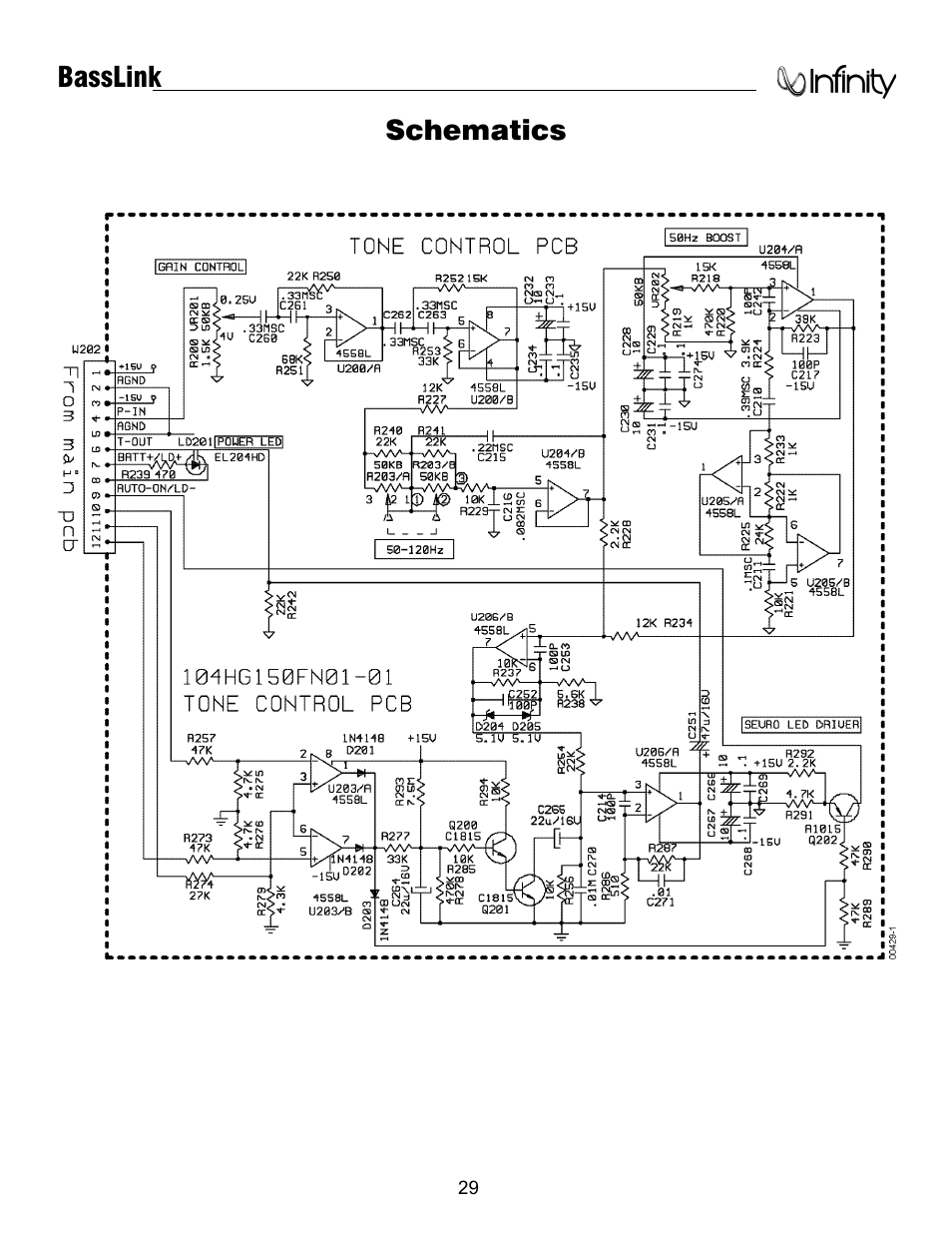 Schematics …………………………………………………………..…29 | Infinity Bass Link User Manual | Page 30 / 56