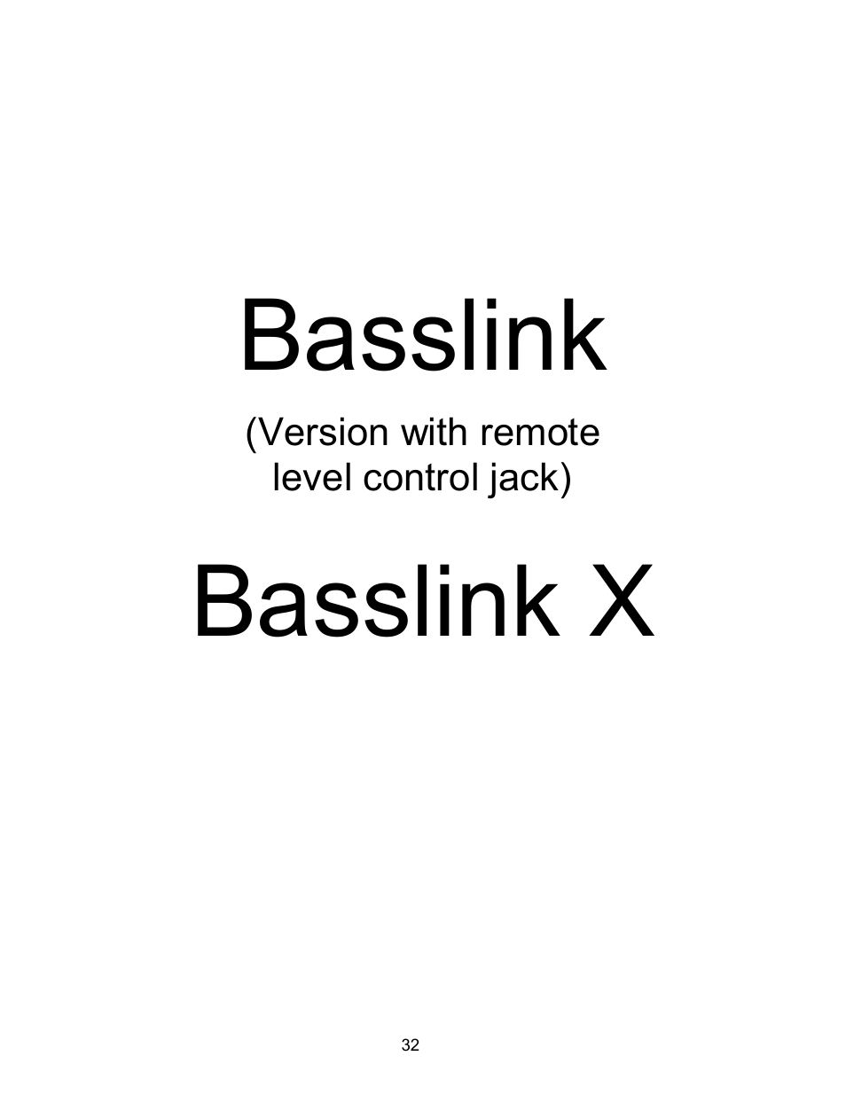 Basslink, Basslink x | Infinity Bass Link User Manual | Page 33 / 56