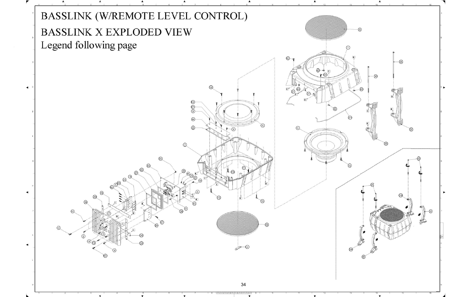 Exploded view ………………………….…………………..…………34 | Infinity Bass Link User Manual | Page 35 / 56