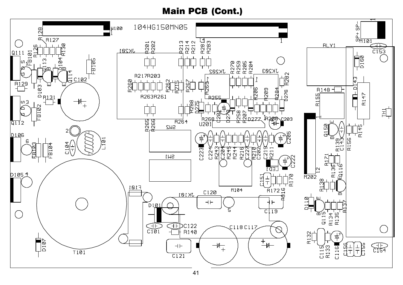 Main pcb (cont.) | Infinity Bass Link User Manual | Page 42 / 56