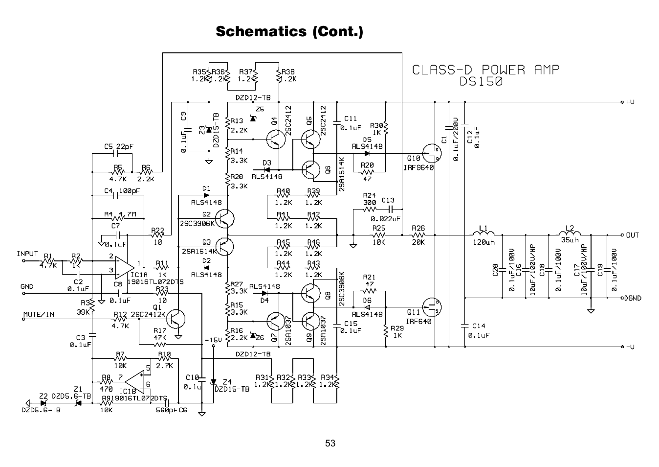 Schematics (cont.) | Infinity Bass Link User Manual | Page 54 / 56