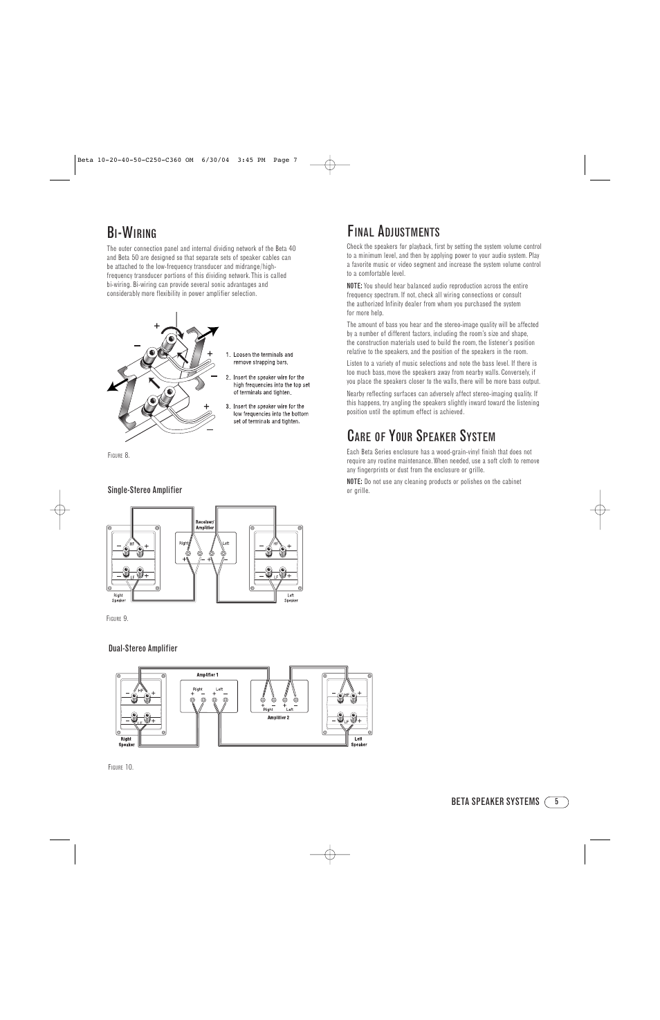 Infinity Beta 50 User Manual | Page 5 / 8