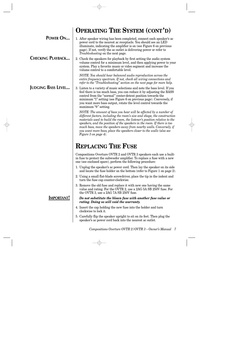 Infinity OVTR 2 User Manual | Page 9 / 15