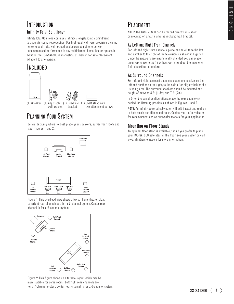 Infinity TOTAL SOLUTIONS TSS-SAT800 User Manual | Page 3 / 8