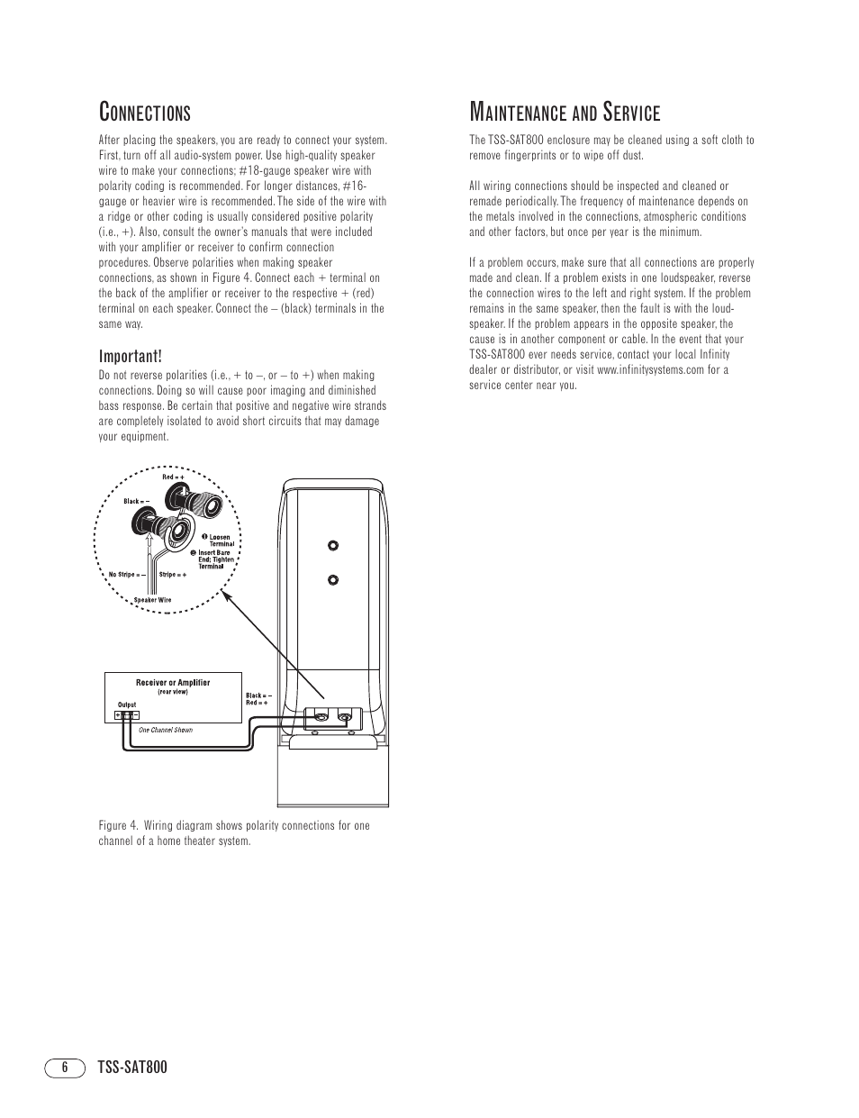 Infinity TOTAL SOLUTIONS TSS-SAT800 User Manual | Page 6 / 8