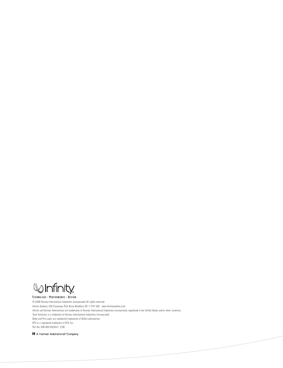 Infinity TOTAL SOLUTIONS TSS-SAT800 User Manual | Page 8 / 8