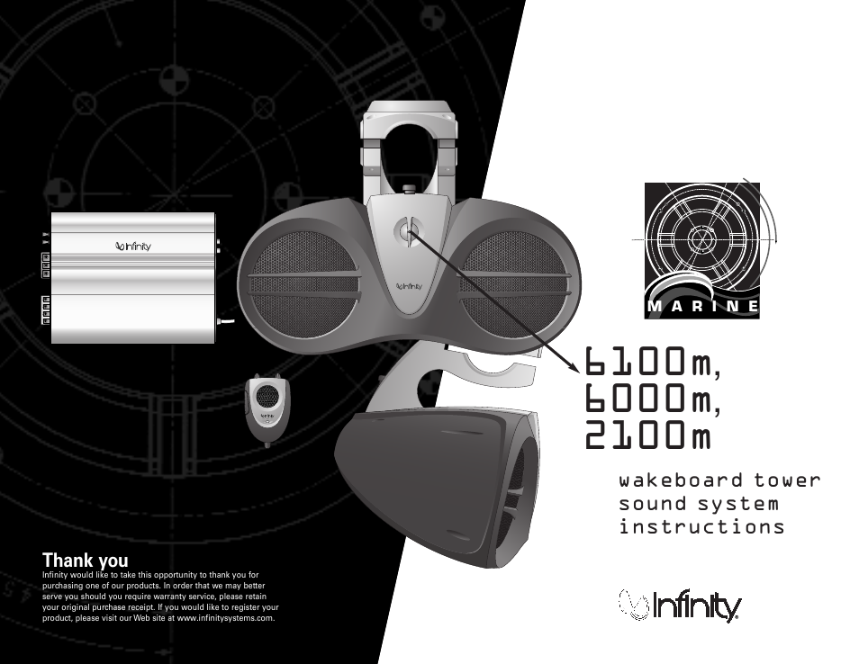 Infinity Wakeboard Tower Sound System 2100m User Manual | 8 pages