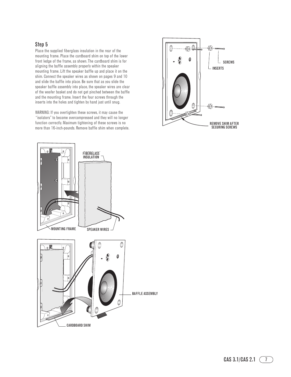 Infinity CAS 2.1 User Manual | Page 7 / 12