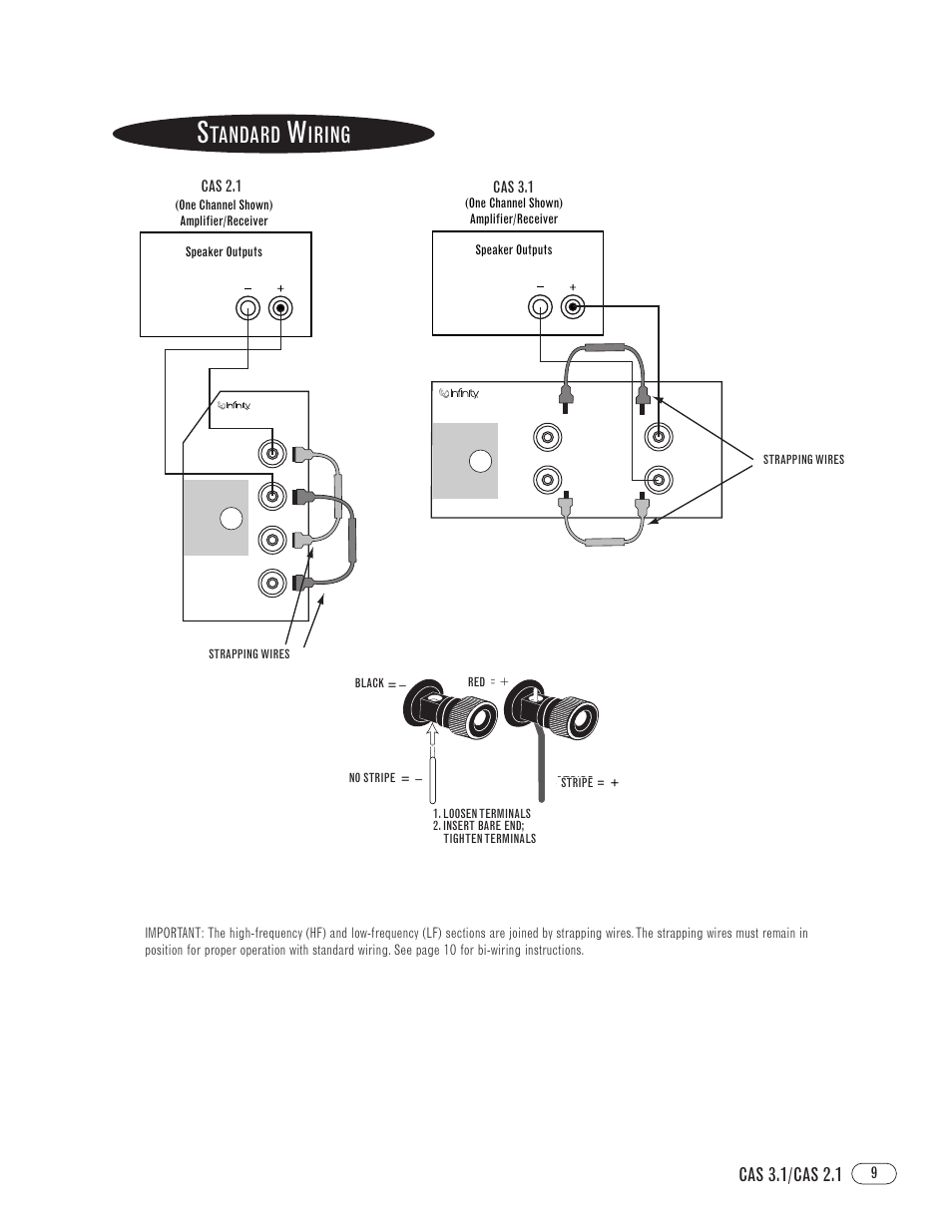 Tandard, Iring, Cas 3.1/cas 2.1 | Cas 2.1 cas 3.1 | Infinity CAS 2.1 User Manual | Page 9 / 12