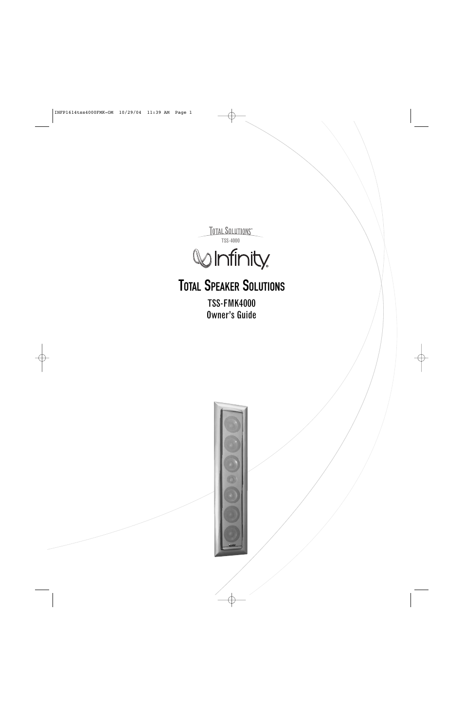 Infinity TSS-FMK4000 User Manual | 8 pages