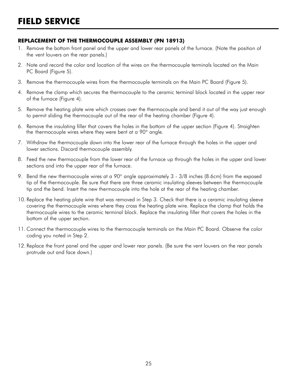 Field service | Infinity M30 User Manual | Page 26 / 32