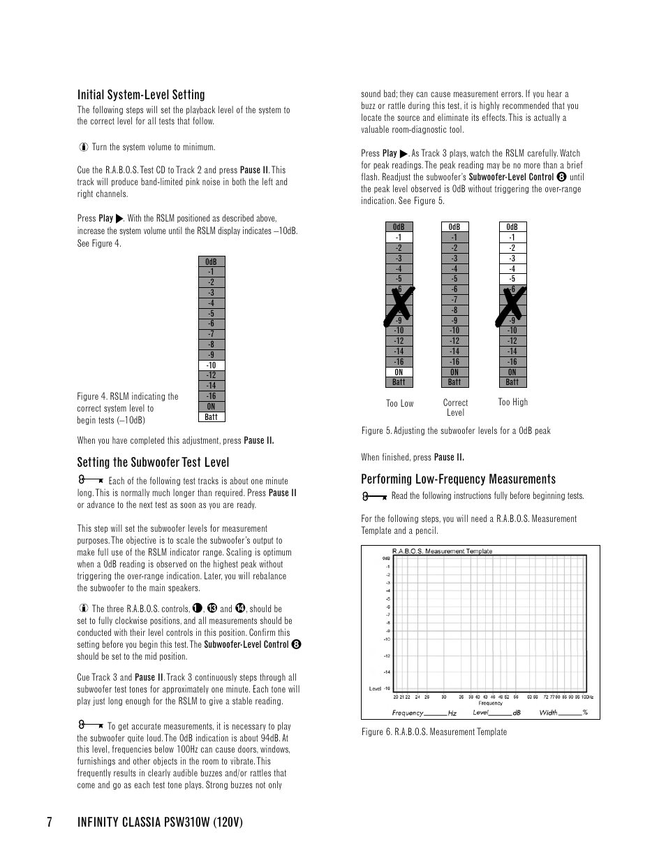 Infinity CLASSIA PSW310W User Manual | Page 10 / 24