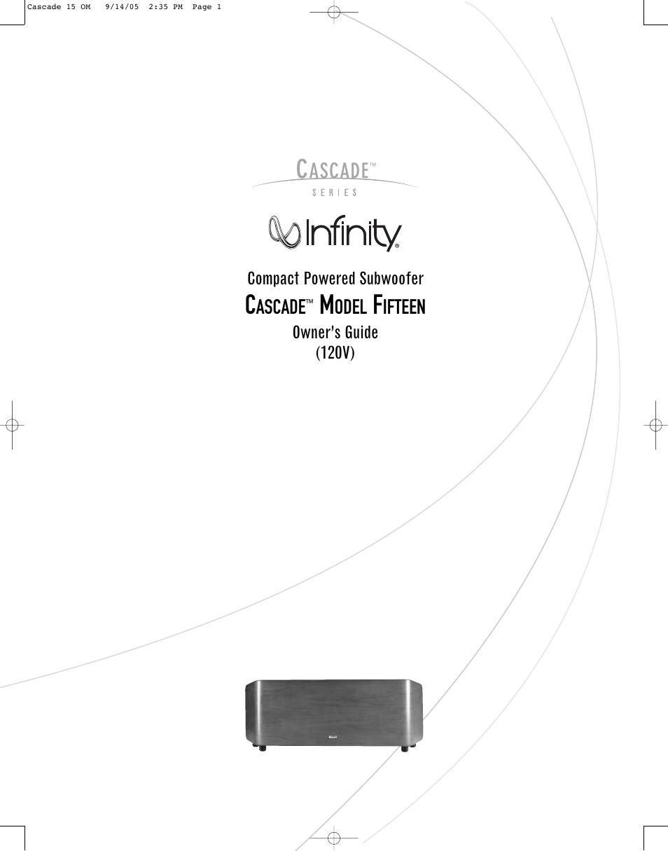 Infinity CASCADE FIFTEEN User Manual | 24 pages