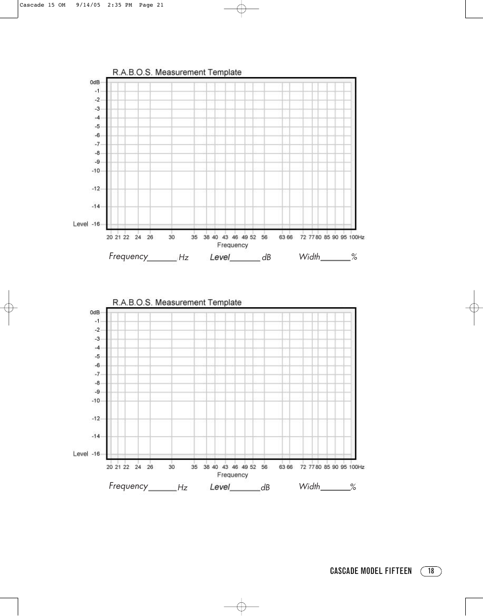 Infinity CASCADE FIFTEEN User Manual | Page 21 / 24