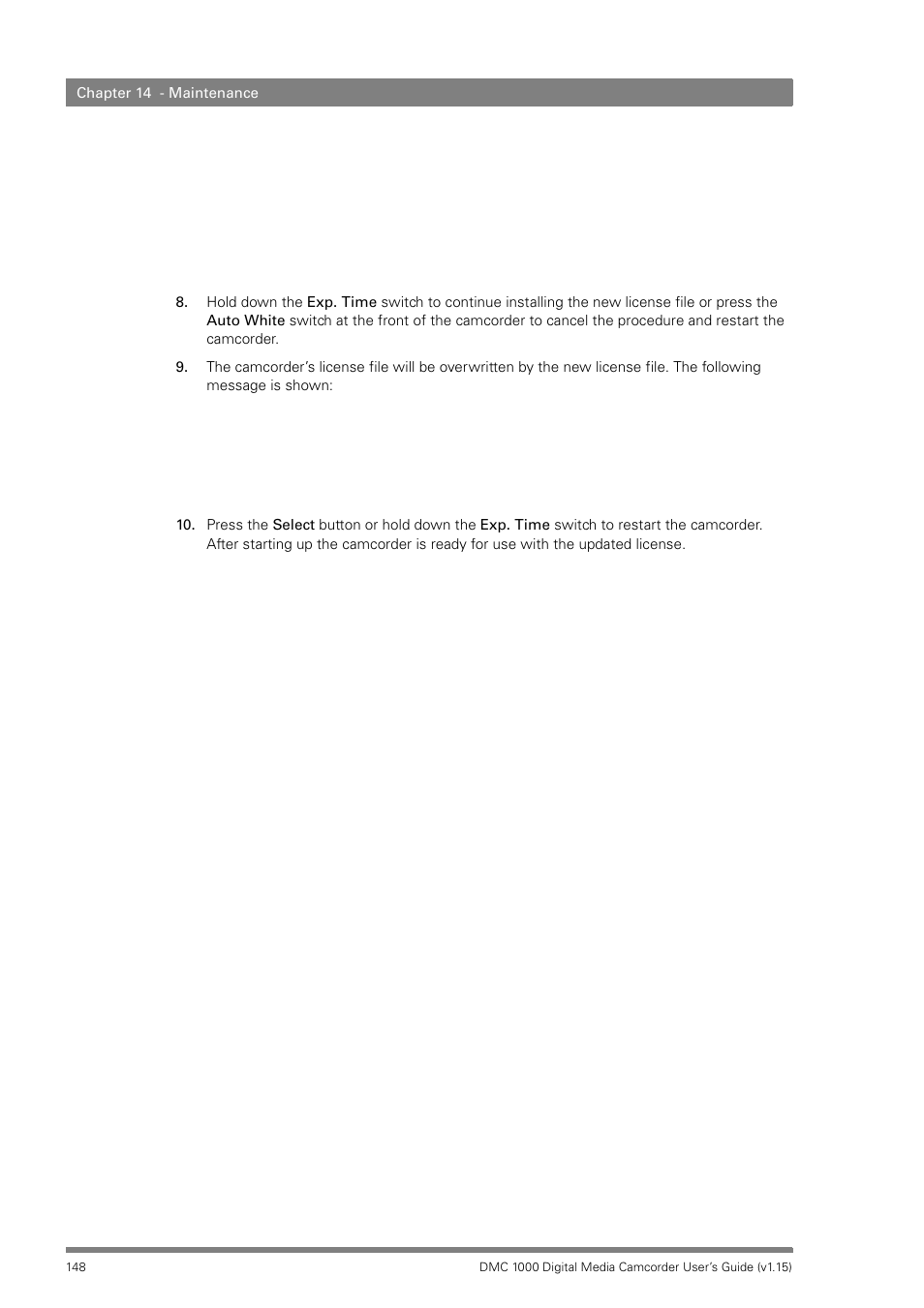 Infinity DMC 1000 User Manual | Page 148 / 150