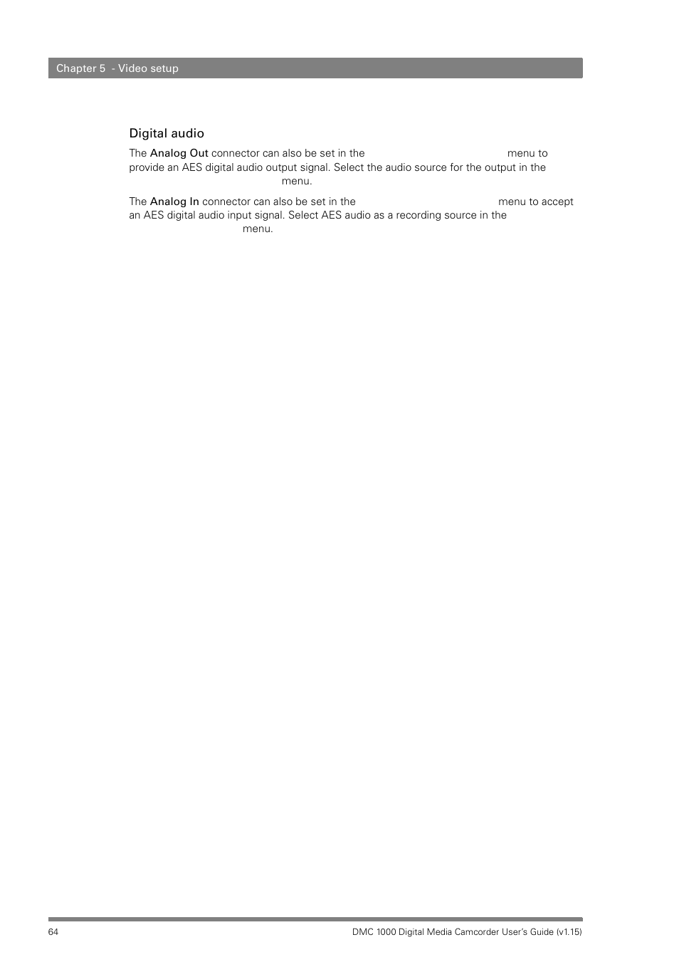 Infinity DMC 1000 User Manual | Page 64 / 150