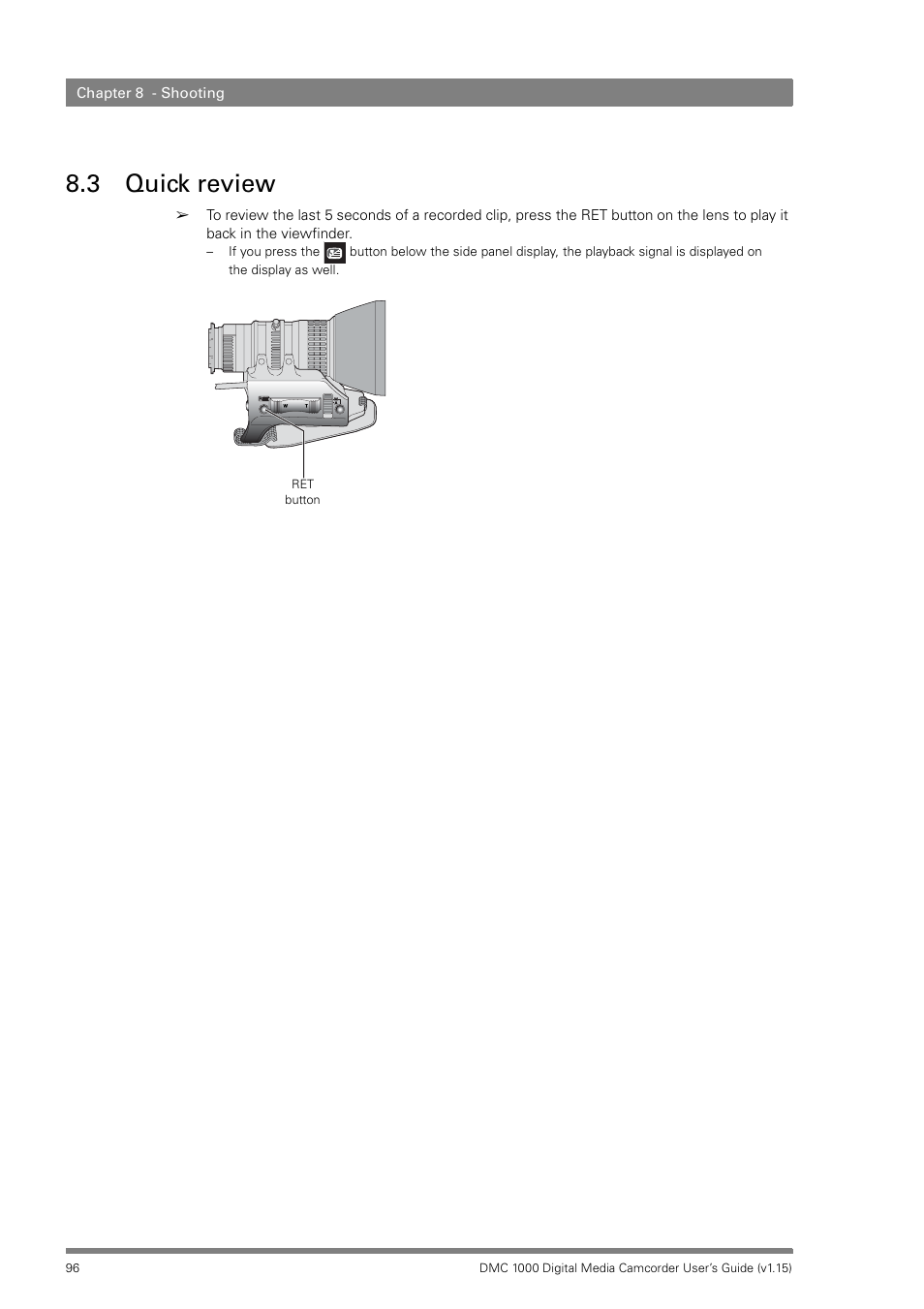 3 quick review, Quick review | Infinity DMC 1000 User Manual | Page 96 / 150