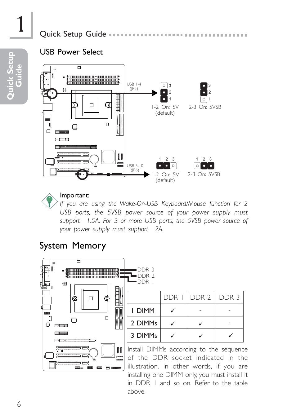 Quick setup guide, Usb power select | Infinity nF4X User Manual | Page 6 / 13