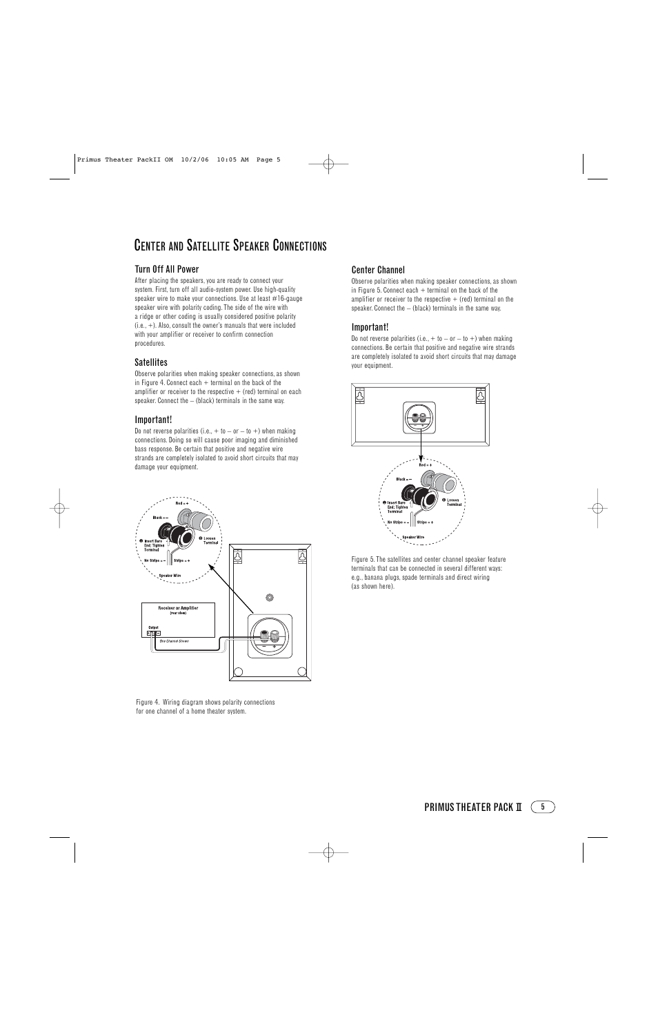 Infinity Primus Theater Pack II Primus Series User Manual | Page 5 / 8