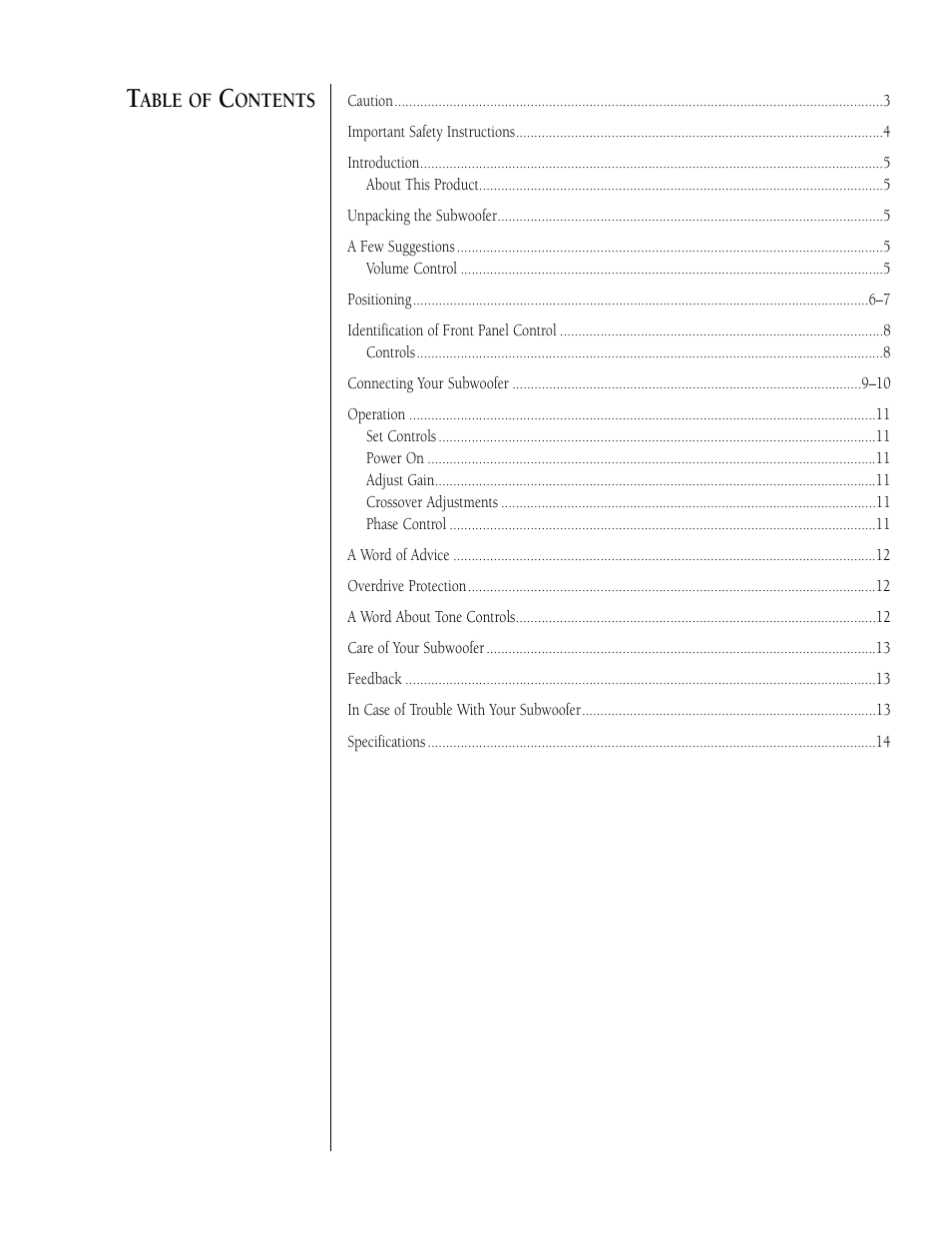 Infinity HPS-250 User Manual | Page 2 / 16