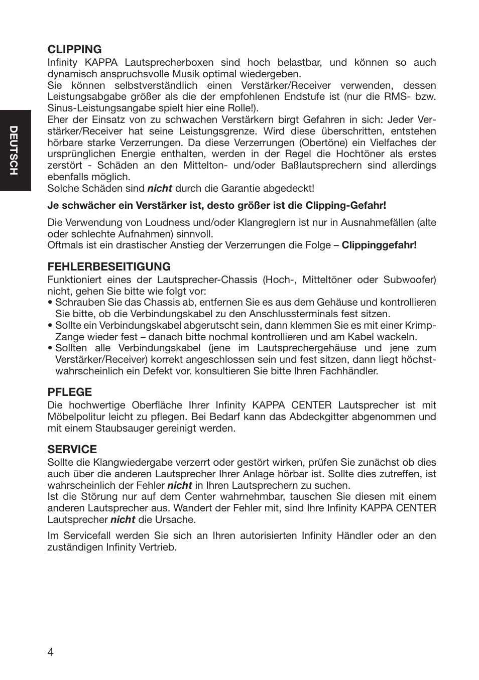 Infinity Kappa 10926 User Manual | Page 6 / 22