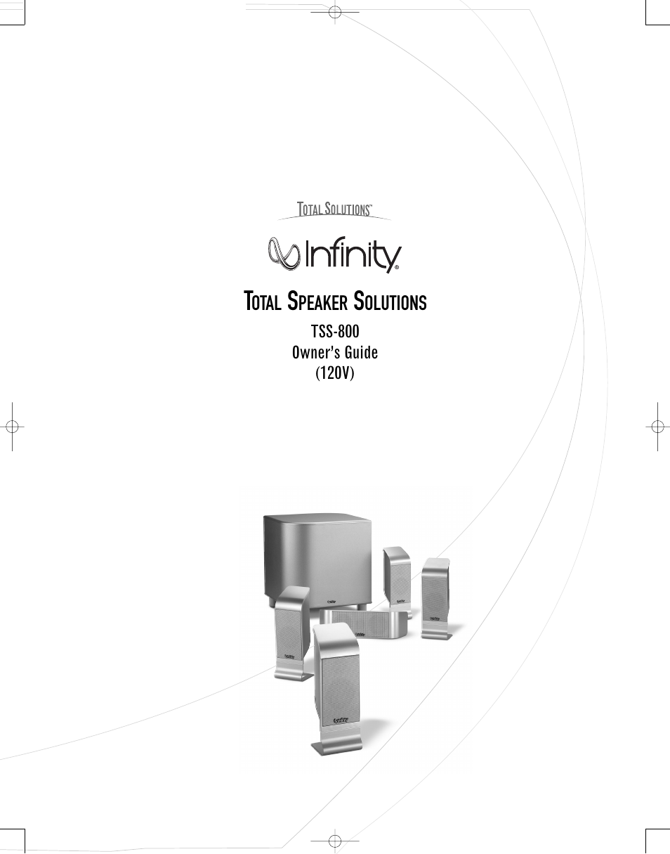 Infinity TSS-800 User Manual | 12 pages