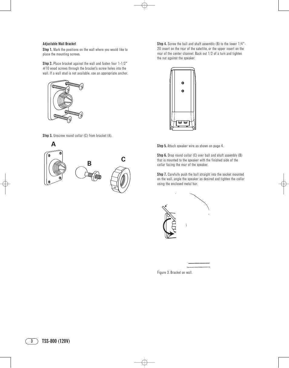 Ab c | Infinity TSS-800 User Manual | Page 6 / 12