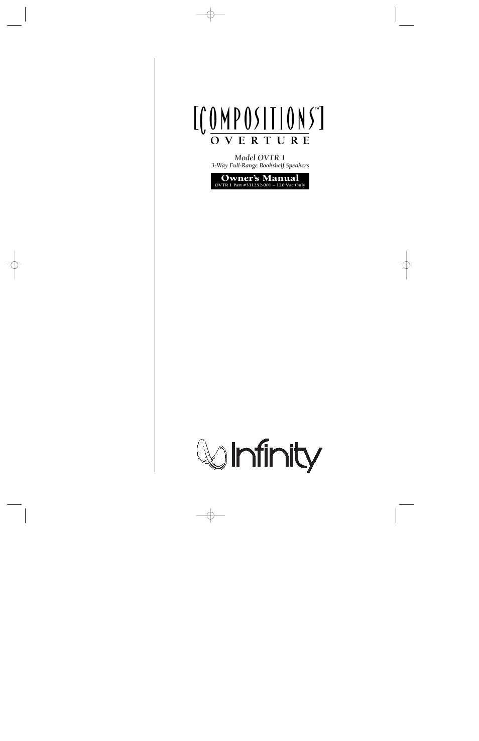 Infinity COMPOSITIONSTM OVTR 1 User Manual | 12 pages