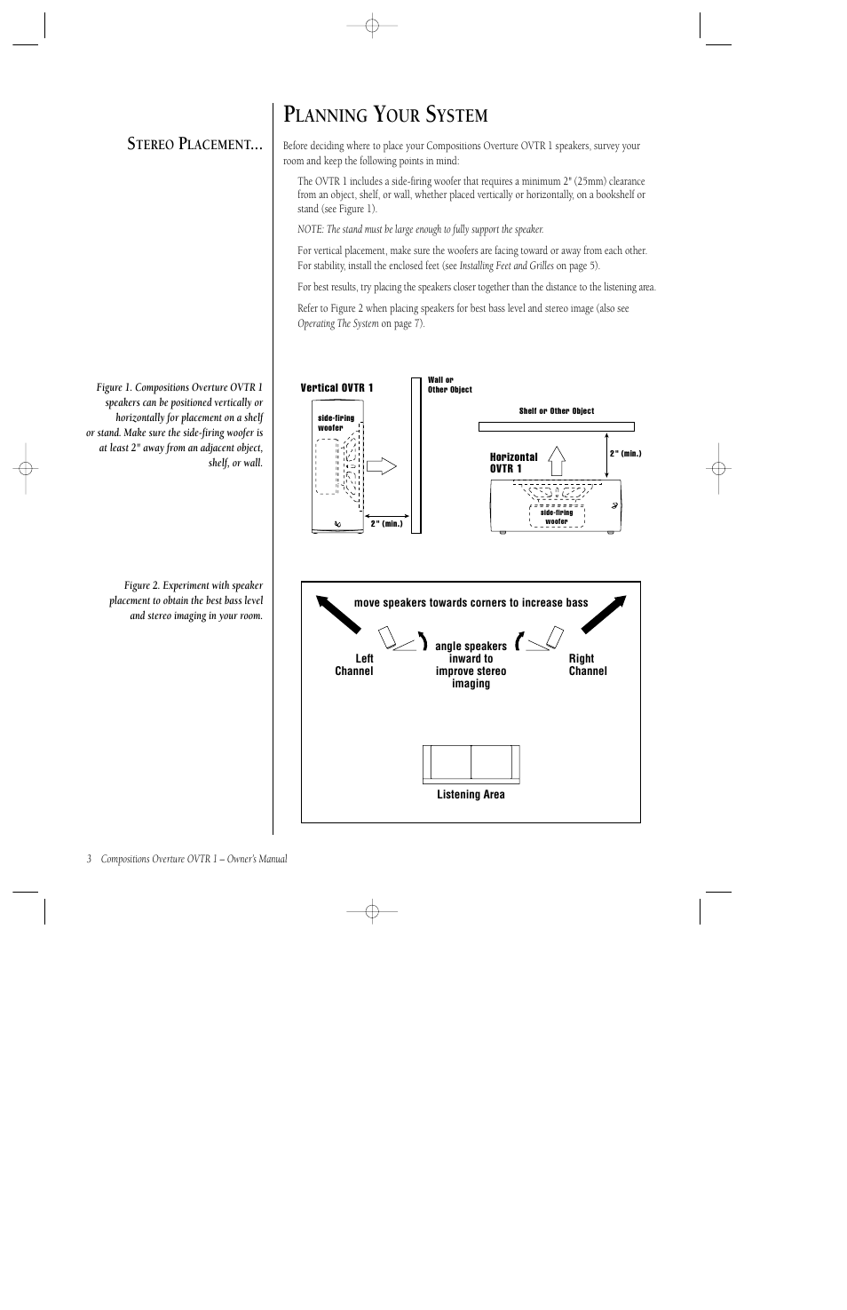 Lanning, Ystem | Infinity COMPOSITIONSTM OVTR 1 User Manual | Page 4 / 12