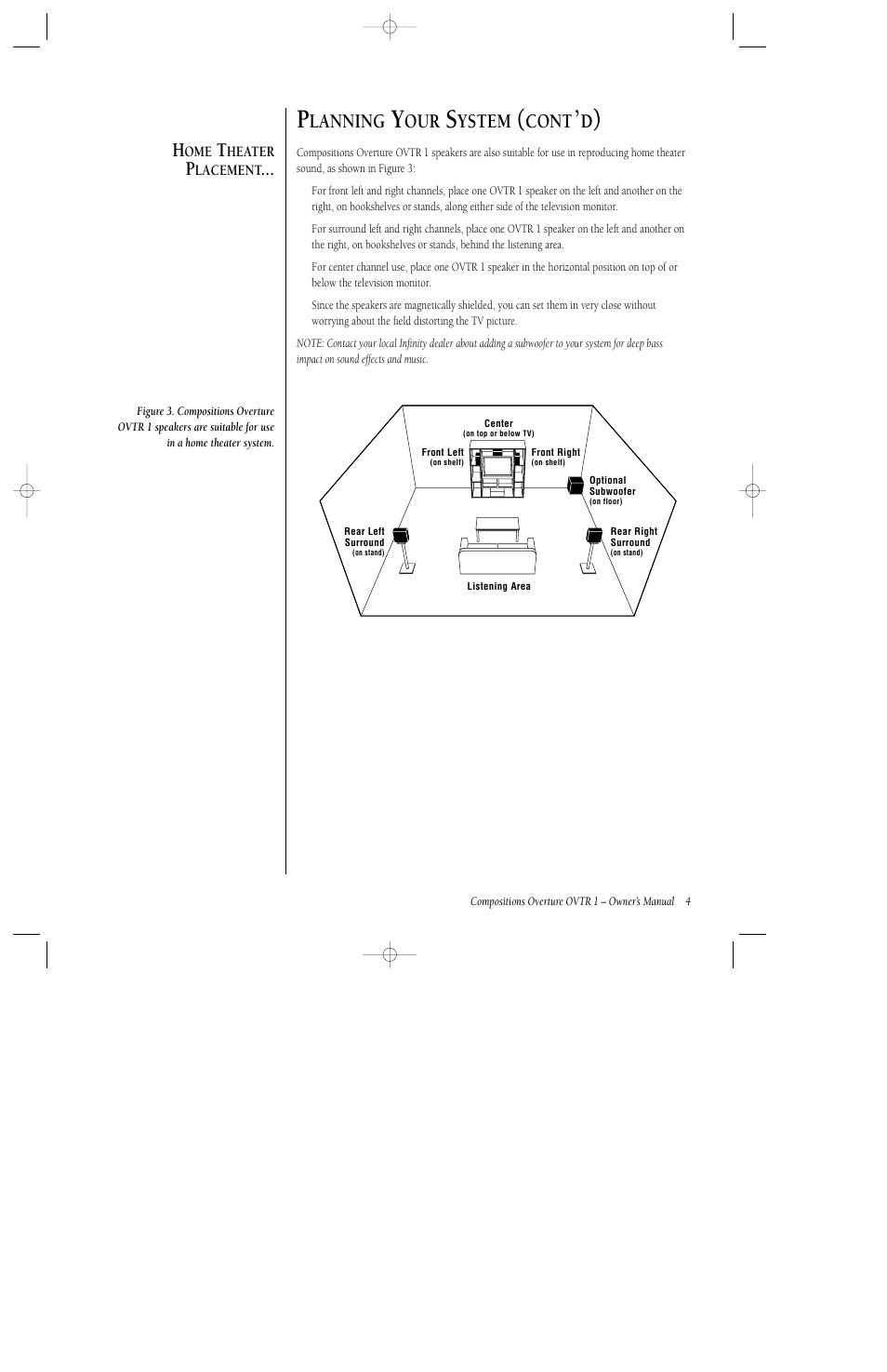 Lanning, Ystem, Cont | Infinity COMPOSITIONSTM OVTR 1 User Manual | Page 5 / 12